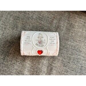 Enesco Precious Moments July Hope Chest Trinket Jewelry Box 1995 Vintage